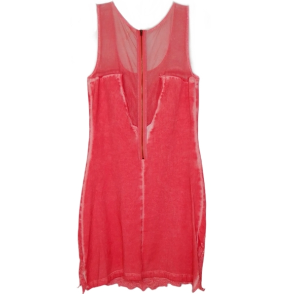 Free People Ice Ice Baby Coral Bodycon Dress Sz S - Picture 3 of 16